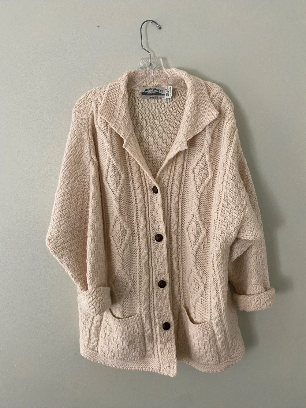 Aran Crafts Wool Cardigan